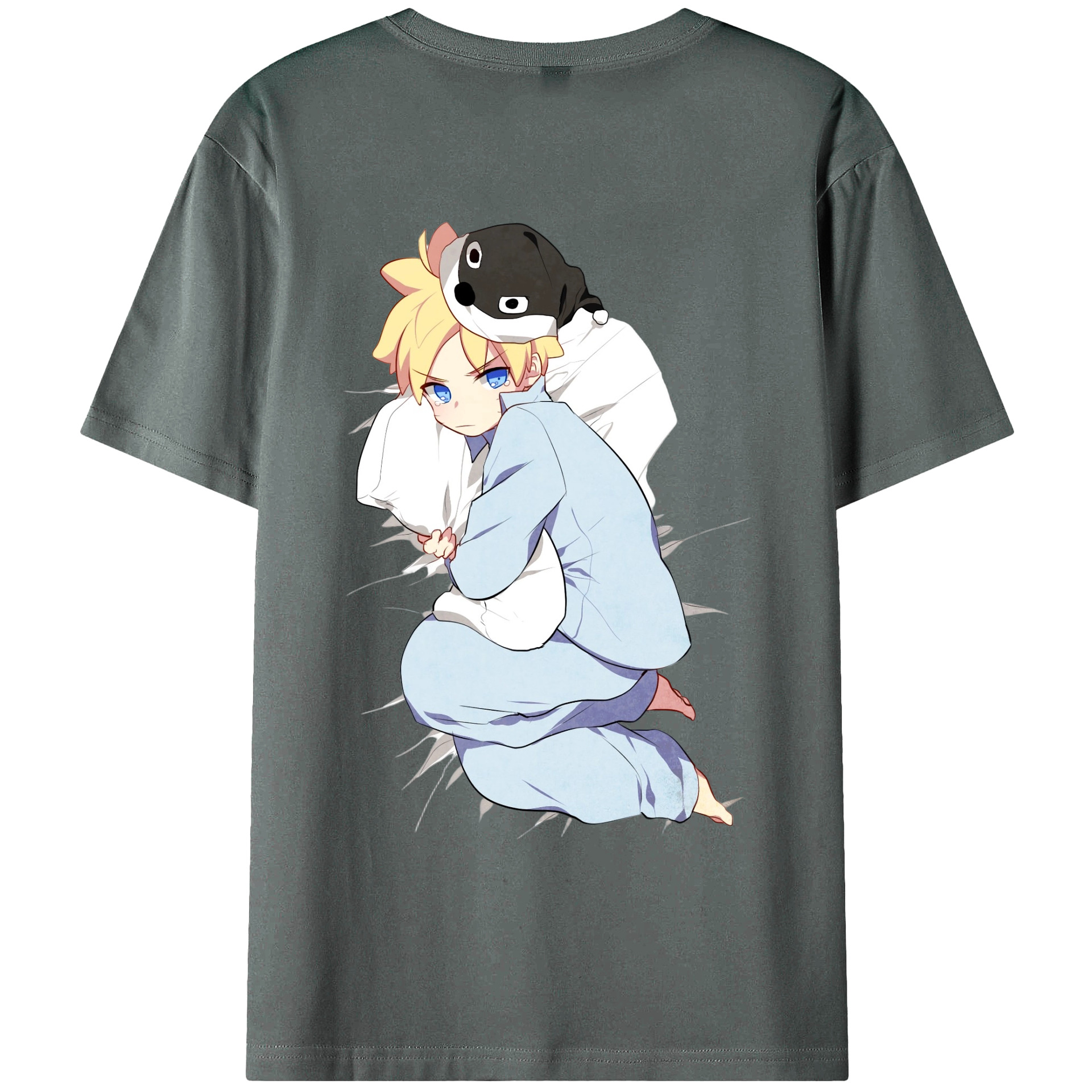 （画像用） NARUTO -ナルト- うずまき ナルト Uzumaki Naruto 綿100％ メンズ半袖Tシャツ（バックプリント） 通気性